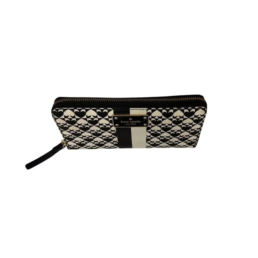 Kate Spade New York Penn Place Neda Black White Leather Wallet
